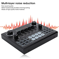 V9 Bluetooth zvuková karta, Mixer Voice Soundboard Live, Bluetooth Sound Mixer Board s 16 efekty, Audio Mixer pro nahrávání hudb